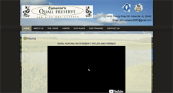 Desktop Screenshot of cameronquailpreserve.com